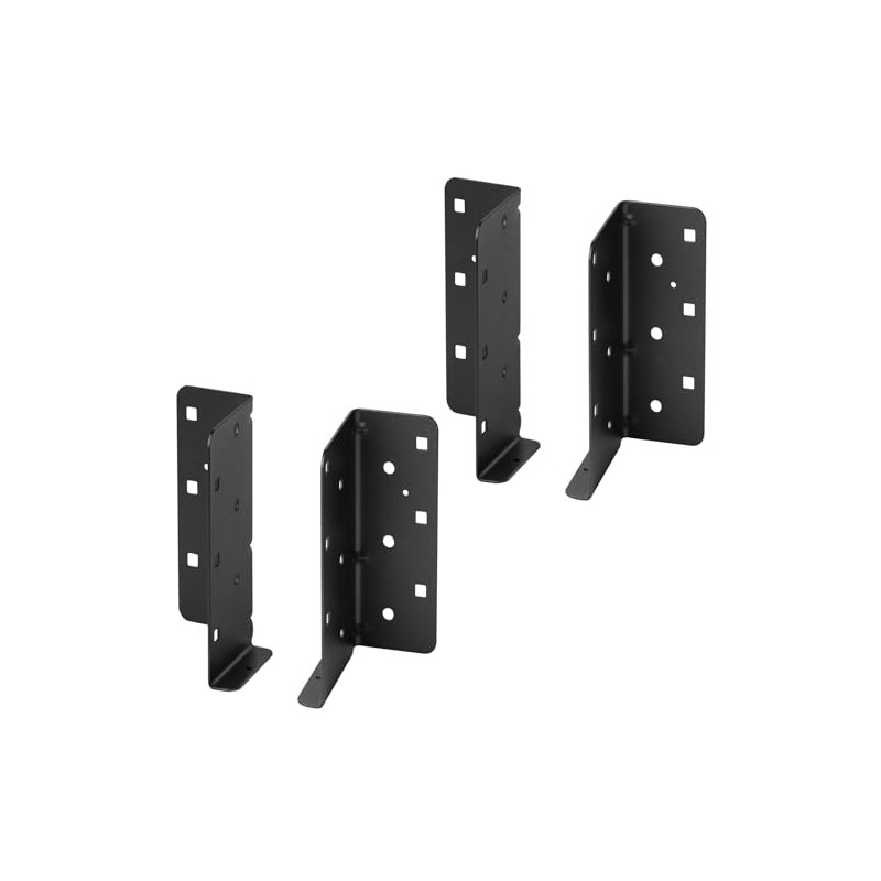 GBGS 2 Pairs Black Split Joist Hanger for 2x8 Post,13