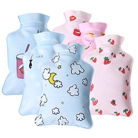 Healeved Healeved 6pcs Mini Hot Water Bottle Animal Water Bottle Portable Hand Warmer Girls Water Bottles Small Hand Warmer Winter Hot Bag Winter Hot Water Bottle Reusable Hot Water Pouch Heat Bag