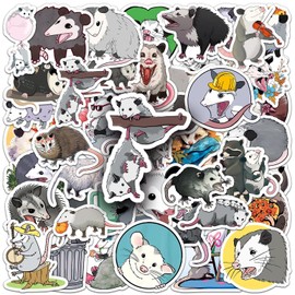 Cute Rat Stickers Opossum Sticker Pack for Water Bottles, Laptops, Vinyl Waterproof Decals Possum Party Favors Supplies, Funny Opossum Gifts