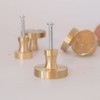 Knober 6 x Furniture Knobs 20mm Pink Leather Brass for