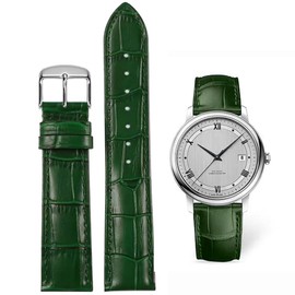 Danxancy Genuine Leather Watch Bands,Quick Release Italian Alligator Grain Calfskin Genuine Leather,Business Casual Universal Watch Strap Replacement Band Strap for Men Women 12mm-24mm