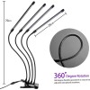 LEOTER 4 Head Led Grow Light With Timer Dimmable Modes