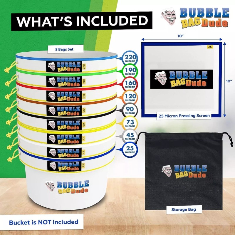 BUBBLEBAGDUDE Bubble Bag BUBBLEBAGDUDE 5 GAL - 8 Bag Kit