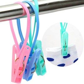 12Pcs Portable Clothespins Drying Clip Laundry Hook Hanger Clothesline Travel Home Clothing Pegs Hanger