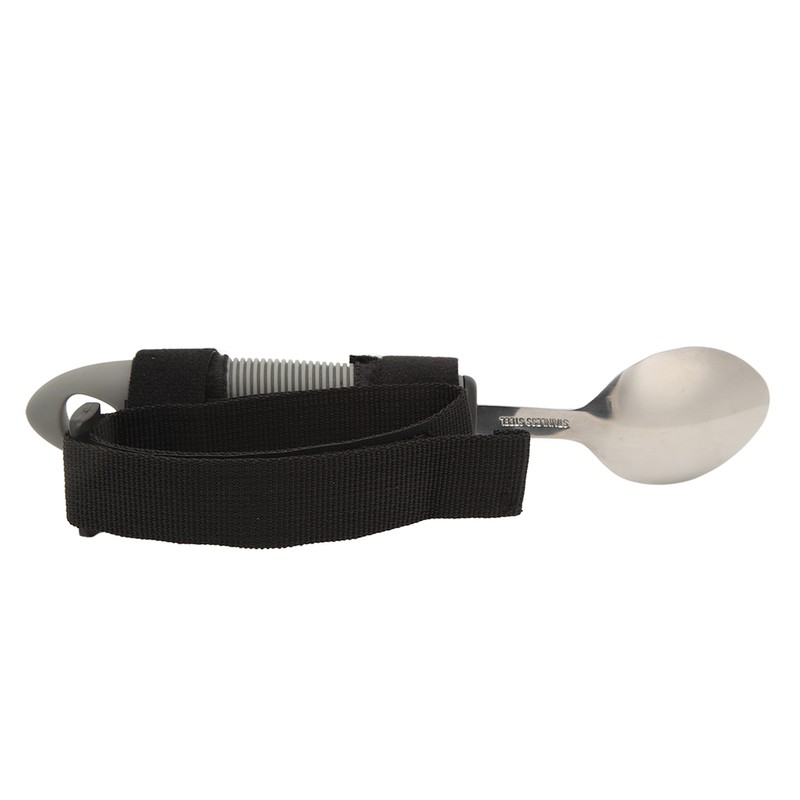 Strap Adaptive Scoop Stainless Steel Wavy Shape Handle Cuff Eating