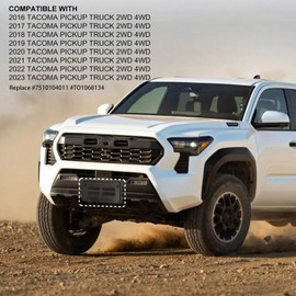 License Plate Frame Compatible with Tacoma Pickup Truck 2WD 4WD 2016 2017 2018 2019 2020 2021 2022 2023 Front Bumper License Plate Bracket Holder Replace 7510104011 TO1068134