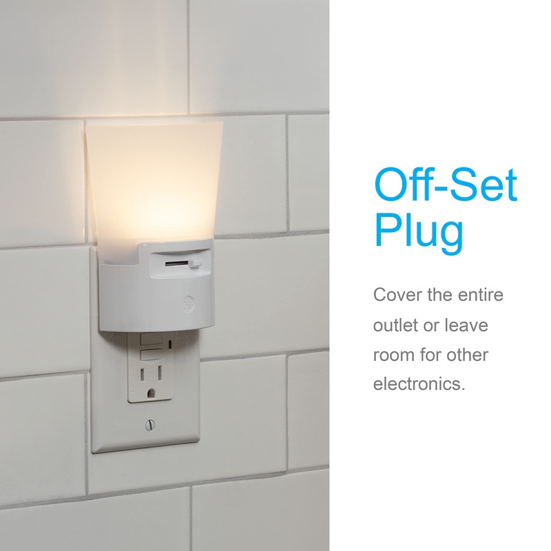 GE Ultrabrite Dimmable Sconce LED Night Light GEPlug-In, Energy Efficient,