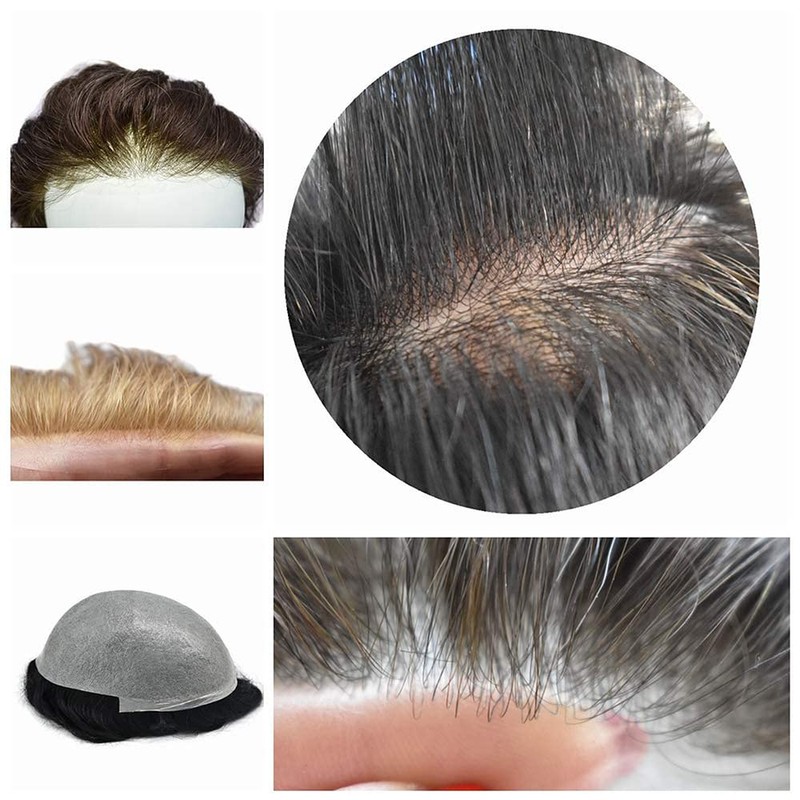 Healthlif Toupee For Men Thin Skin 0.03mm Mens Toupee 100%