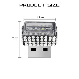 CGEAMDY Light for Car USB Atmosphere, Automatic LED Ambient Lighting for the Night, Car Interior Lighting USB Connection Car Parts, Automobile Interior Ambience Light USB Connection (White)