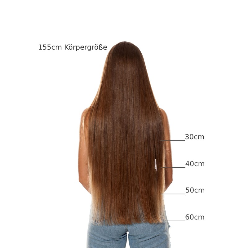 hair2heart Real Hair Bondings Extensions Straight 25 Strands 1 g