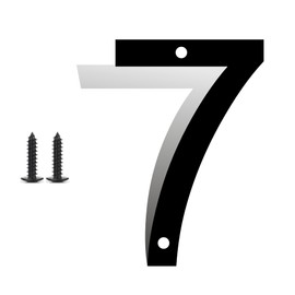 5 Inch Stainless Steel House Numbers, Metal Address Numbers and Letters, Black Door Mailbox Number, House Address Letter and Number for Office Home Farm Outside (Alloy number 7)
