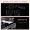 BQAN 3-Tier Clear Acrylic Nail Polish Organizer Rack with Built-in