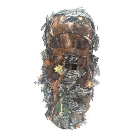 Camouflage Hat Balaclava 3D Full Face Mask Headwear Turkey Realtree Camouflage Headwear Hunting Shooting Cycling Tactical Comfortable Soft Balaclava Headwear, brown