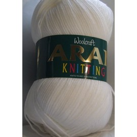 Aran 400g Wool/Knitting Yarn (White (176))
