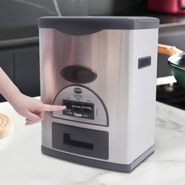 10kg/22lb Auto Rice Dispenser,Rice Storage Container,Kitchen Food Storage Box,Cereal Grain Bean Rice Dispenser Container with Three Gears Measuring Button
