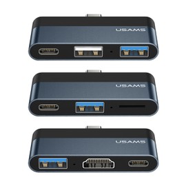 P4Y Mini HUB USB 3.0/USB-C/Micro SD Data transfer up to 450MB/s Fast charging 60W Materials: ABS and Aluminium with built-in mechanisms to protect connected devices Grey US-SJ491