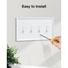 TREEWELL 2-Pack Quad Toggle Light Switch Cover Plate, White Decorative