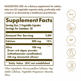 Solgar Oceanic Silica Supplement 100 Count Vegan Non GMO Gluten Free