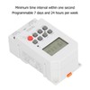 Second Setting Digital Timer Switch ABS 7 Day Programmable Memory