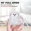 CameCosy for AirPods 1/2 Case Glitter with Crystal Keychain, Clear