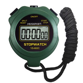 MUSHPORT Stopwatch Timer Only Stopwatch with ON/Off, Silent Stopwatch Simple Operation No Clock No Date No Countdown, Digital Stop Watch for Sports Kids Coaches Swimming Running, Green