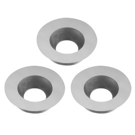 sourcing map 3pcs 12mm Round Carbide Replacement Insert Cutter 12x2.5mm-30° Replacement Cutter Insert for DIY Woodworking Lathe Wood Turning Finisher Tools