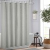 Grey Shower Curtain,Linen Fabric Boho Hotel Style Collection Shower Curtains