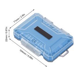 Memory Card Case, Card Holder Storage Organizer for SD Card TF Card, Water Resistant Anti Shock, Carrying Case for CFexpress TypeB CFexpress TypeA SIM Card (Blue)