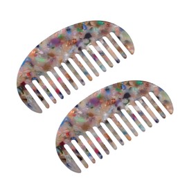VOCOSTE 2 Pcs Hair Comb Wide Tooth, Anti-Static, for Thick, Curly Hair, Hair Care, Detangling Comb, for Wet and Dry Multicolor