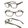 VeryHobby Men Women Retro Square Rubberized Frame Reading Glasses Spring