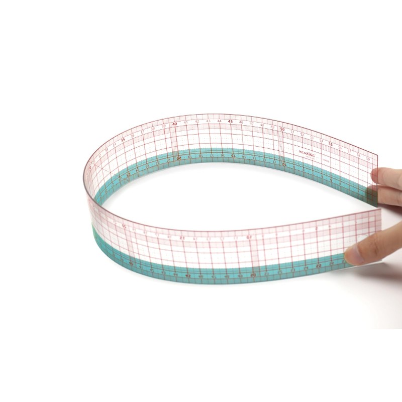 KEARING Clear Sewing Graph Ruler, Transparent Pattern Making Ruler for