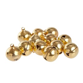 Kleenes Traumhandel 50 Laute goldene Glöckchen aus Kupfer - ca. 23x19 mm