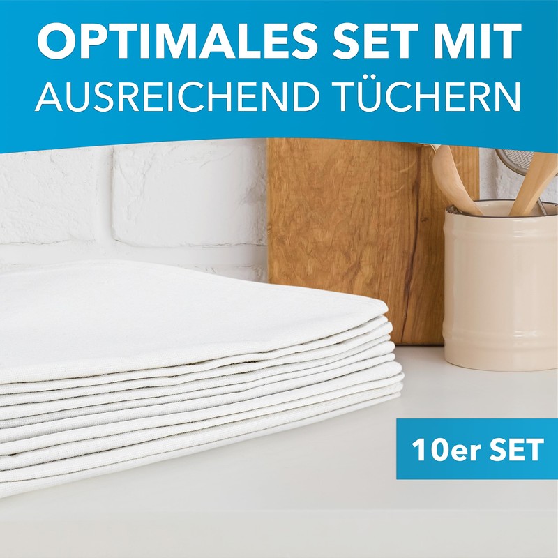 Bertsch Hotelwäsche GmbH Set of 10 Half-Linen Tea Towels 50