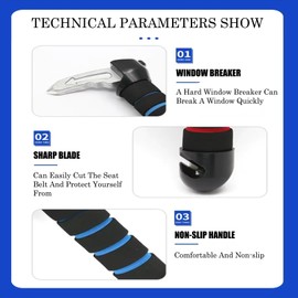 Liutengxx Portable Car Door Handle for Elderly and Handicapped, Auto Cane Assist Support and Grab Bar, Car Handle Assist Support (Blue Handle)