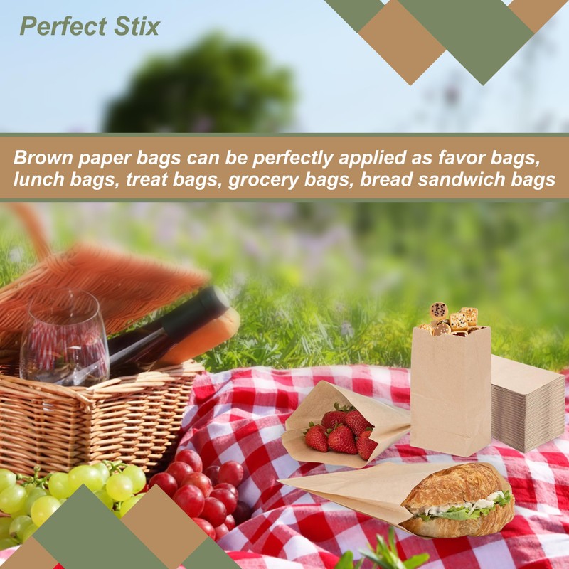 1lb Brown Bags- Pack of 100 (3.5"W x 6.5"H x