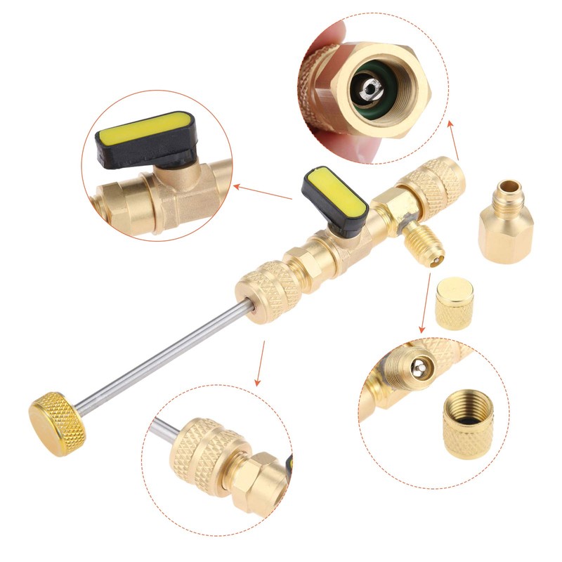 gohantee R410A Valve Core Remover Installer with Dual Size SAE