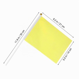 NUOBESTY Plain Square Hand Flags 14 x 21 cm Polyester Mini Flag Portable for Party Decoration Indoor Outdoor Sports Event
