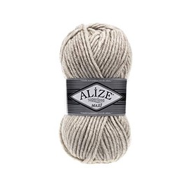 Alize SuperLana Maxi 25% Wool 75% Acrylic per Ball 100 g 100 m 4 Balls - 152 Beige Melange