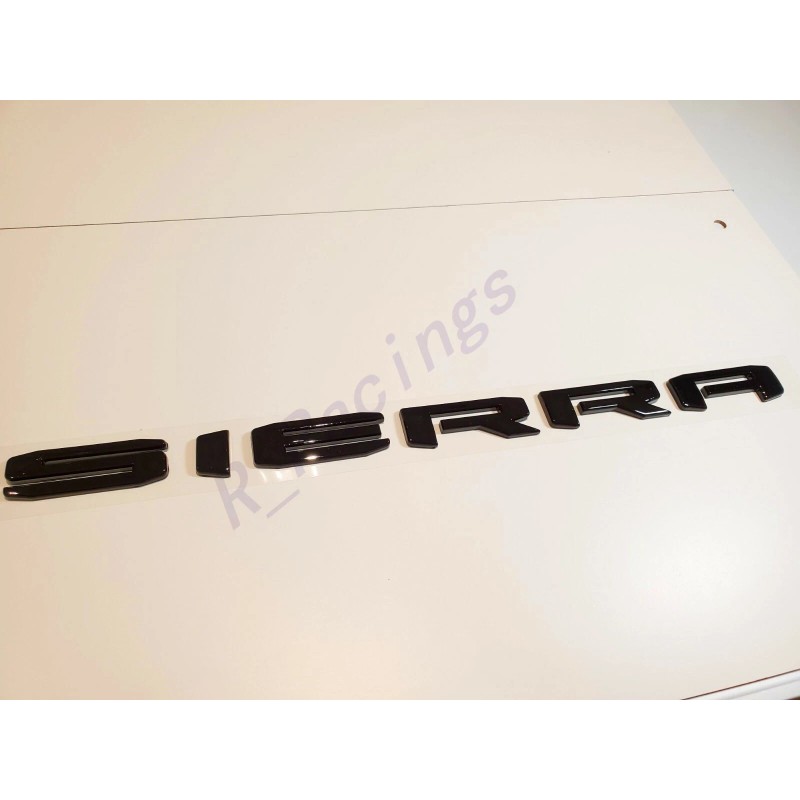 GMC 2PC Set GLOSS BLACK 2019+ GMC SIERRA SLE LETTER
