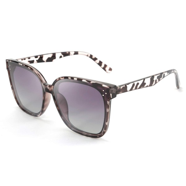 FEISEDY Retro Square Oversized Polarized Sunglasses Women Men Minimalist Style