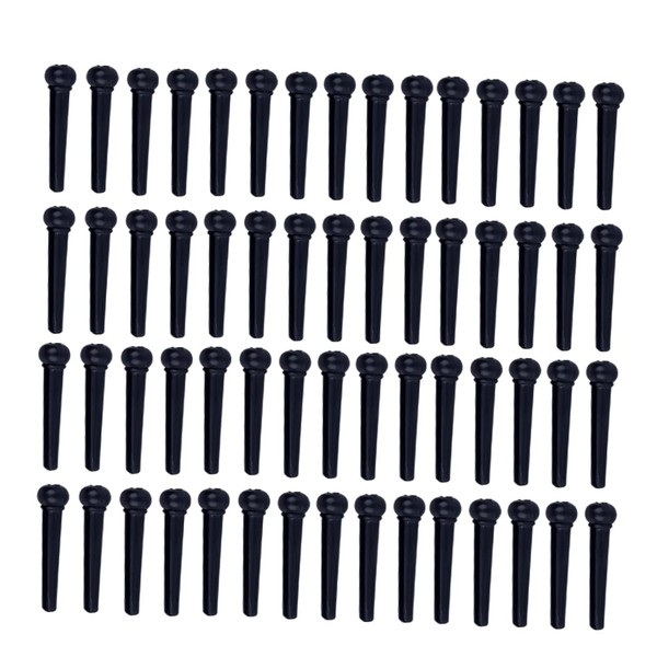 Vaguelly 100pcs Guitar Bridge Black String Pegs for Acoustic Guitar