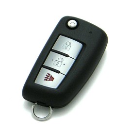 OEM 3-Button Remote Flip Key Fob Compatible with 2014-2020 Nissan Rogue S (FCC ID: CWTWB1G767, P/N: H0561-4BA1A, H0561-4BA1B)