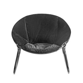 Urban Lifestyle Micromink Rocking Saucer Chair, Black