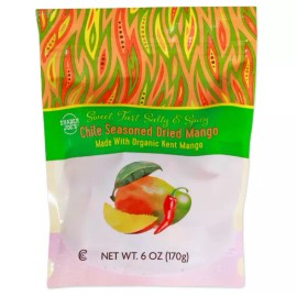 Trader Joe's 1 x Trader Joe's Chile Seasoned Dried Organic Kent Mango 6oz Pack Kosher Snack