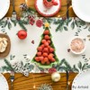 Artoid Mode Holly Flowers Eucalyptus Cat Christmas Table Runner, Winter,