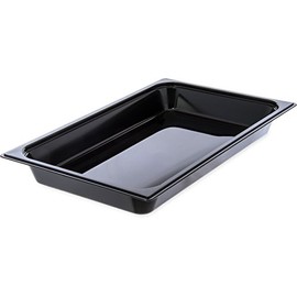 Carlisle 10200B03 Polycarbonate Full-Size Food Pan, 2.5", Black (Case of 6)