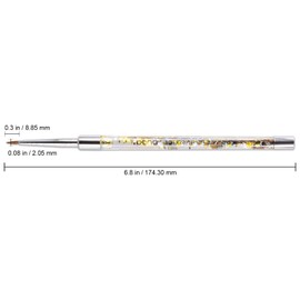 PANA 3D Kolinsky Nail Art Brush - Gold Glitter Handle, Size 2 - Acrylic Nail Art Sculpture Brush for Manicures Pedicure Salon Professional or Beginner