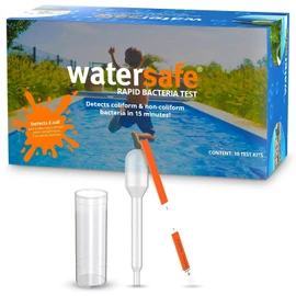 Watersafe Rapid Bacteria Test 10-Pack. Detects E.coli, Pseudomonas in 15 minutes. Ideal for pool, spa & recreational water.