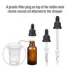 Amber Glass Dropper Bottle with Glass Pipette, 4 X 50ml