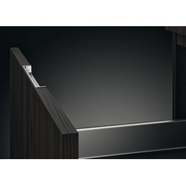 Gedotec Shell Handle Matte White | 1 Piece - Handle Shell for Pressing and Gluing | Drilling Distance 96 mm | Outer Dimensions: 177 x 24 mm | Modern Design for Trap Doors | Door Handles for Sticking |